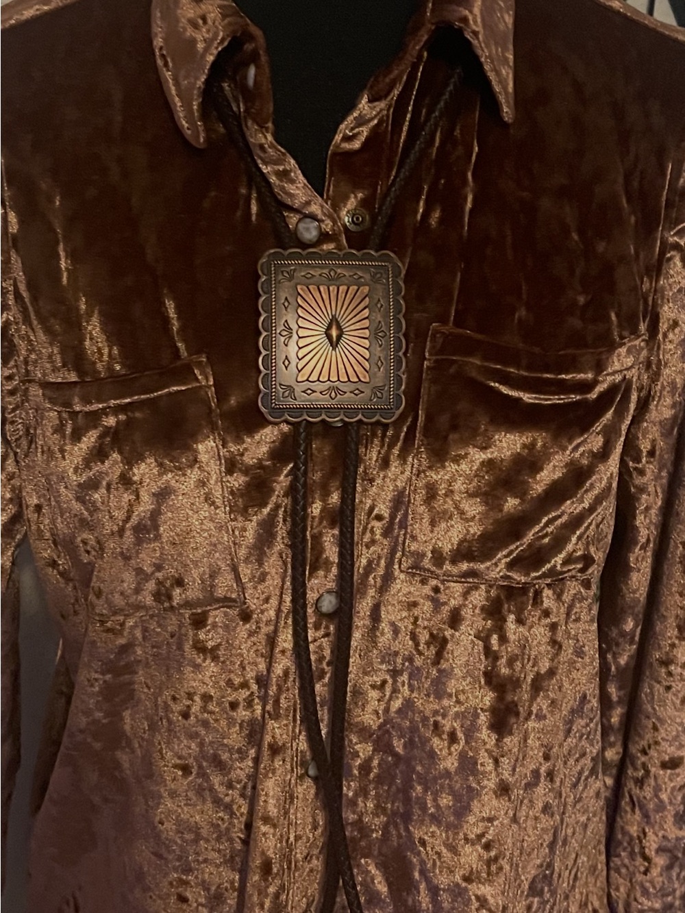 Vintage Copper Western inspired bolo tie